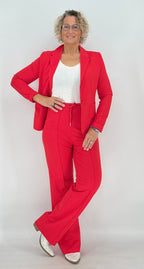 ESViViD Hose mit genähter Bügelfalte, rot