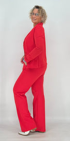 ESViViD Hose mit genähter Bügelfalte, rot