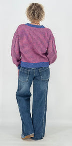 Pullover mit Wolle, braun, beige, blau