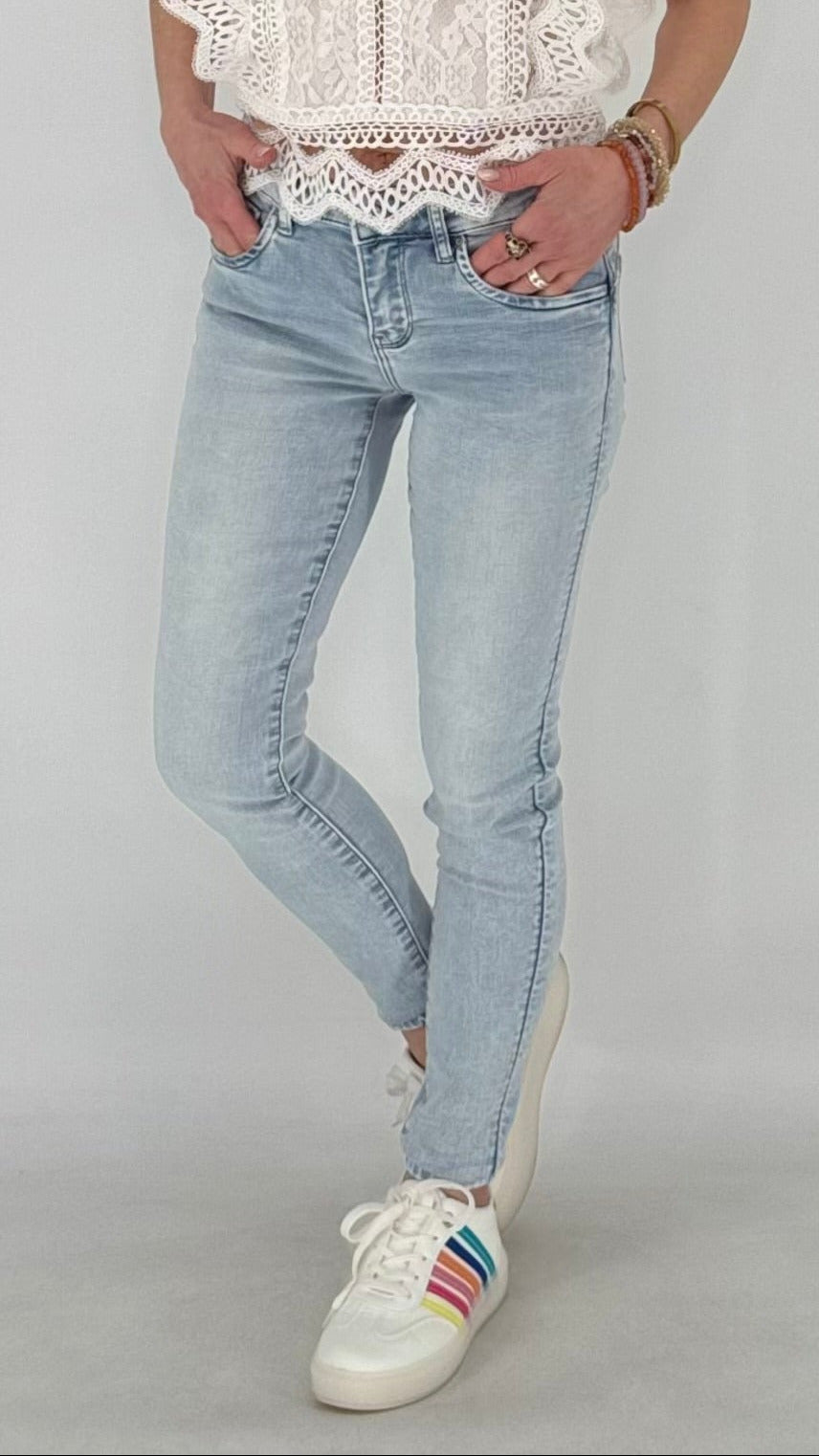 Jeans in Hellblau, Skinny Fit