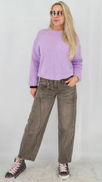 Ballon-Jeans, Barrel-Leg-Variante, Vintage Taupe