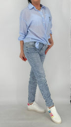 Jeans in Blau mit Reißverschluss - By Elena FashionBy Elena Fashion
