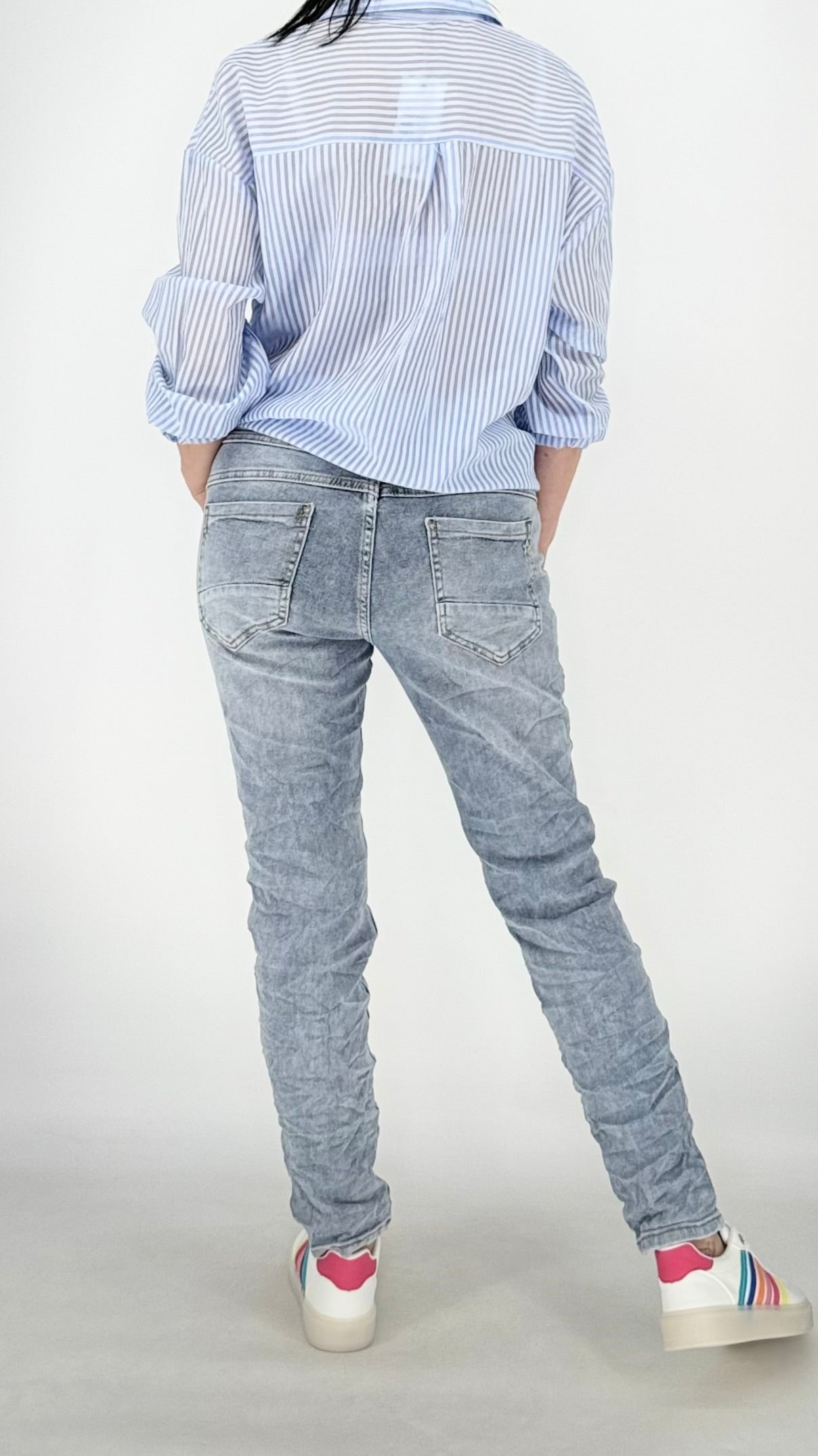 Jeans in Blau mit Reißverschluss