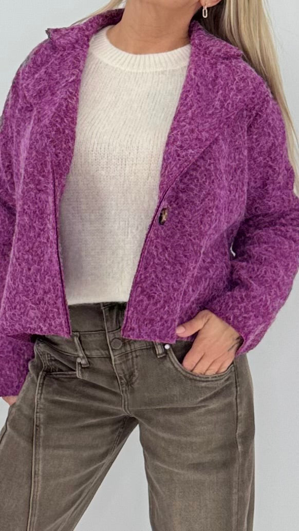 Oversize-Jacke in Fuchsia