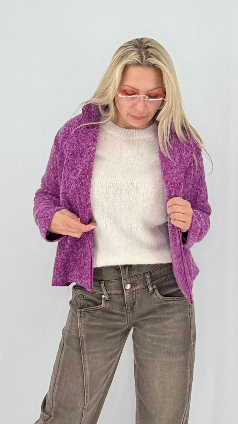 Oversize-Jacke in Fuchsia