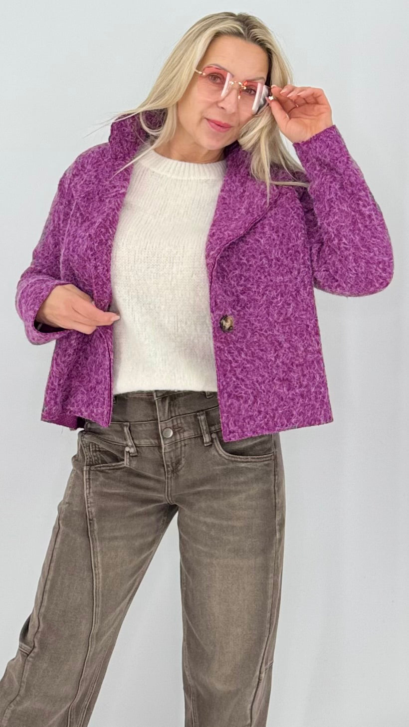 Oversize-Jacke in Fuchsia