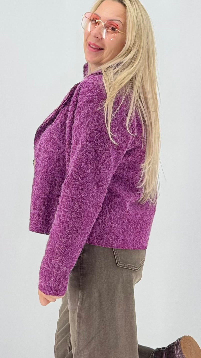 Oversize-Jacke in Fuchsia