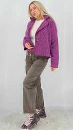 Oversize-Jacke in Fuchsia