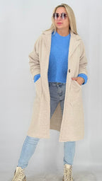 Kuscheliger Baby-Alpaka Pullover – Weiß, Hellblau, Flieder / Lavendel