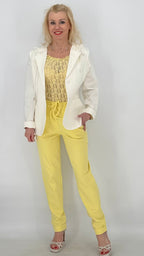 ESViViD Hose in Gelb mit Umschlag By Elena Fashion