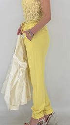 ESViViD Hose in Gelb mit Umschlag By Elena Fashion