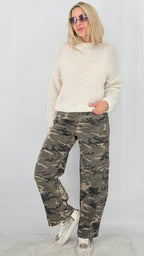 Camouflage-Hose im lässigen Straight-Leg-Schnitt