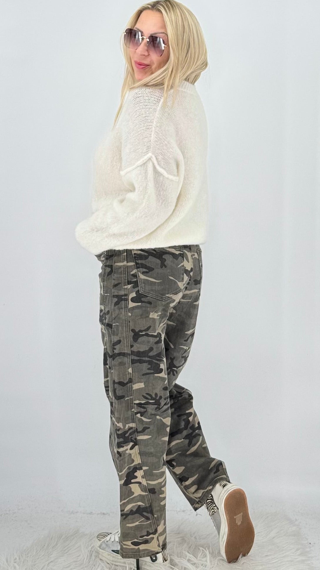 Camouflage-Hose im lässigen Straight-Leg-Schnitt