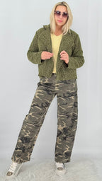 Camouflage-Hose im lässigen Straight-Leg-Schnitt