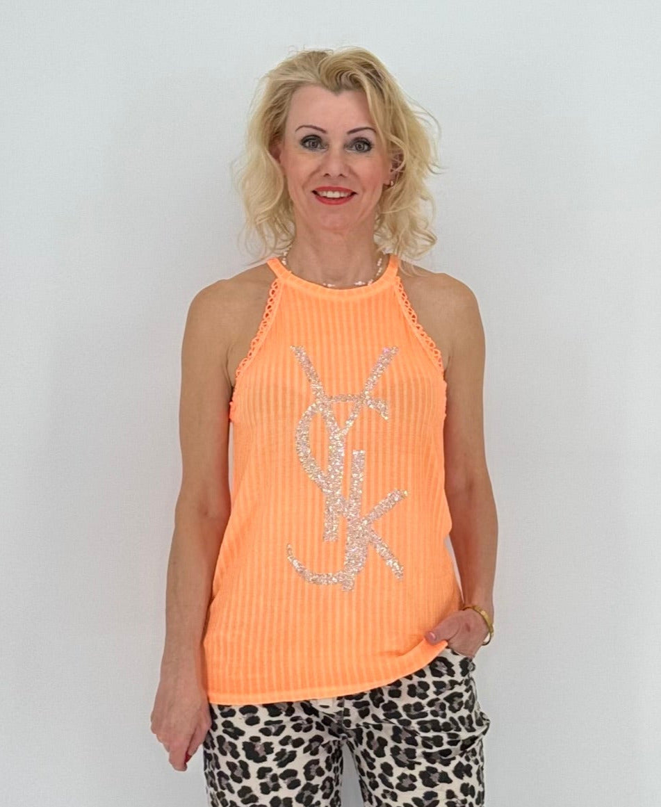 Top "YSK", neonorange