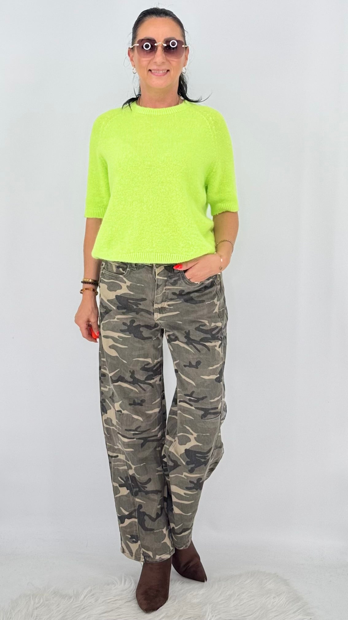 Camouflage-Hose im lässigen Straight-Leg-Schnitt