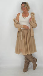 Tüll Rock beige