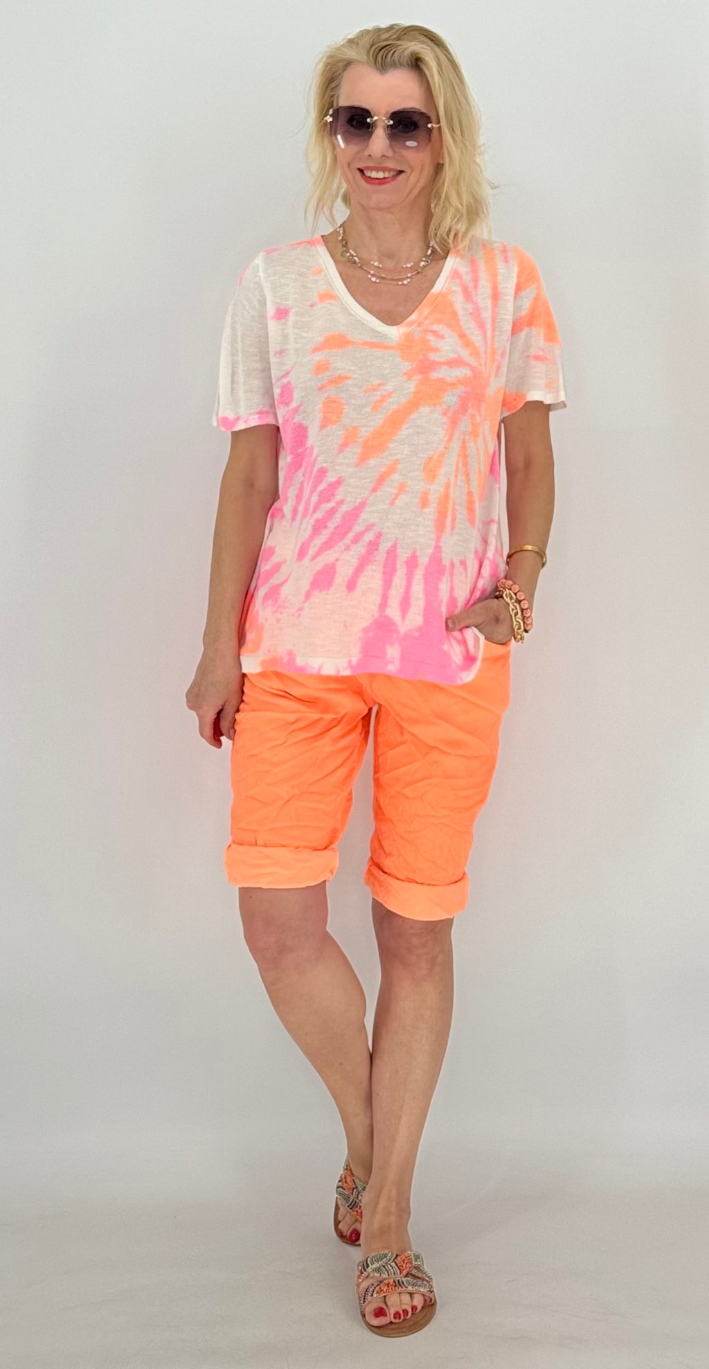 Shirt "Bunt Sommer", weiß