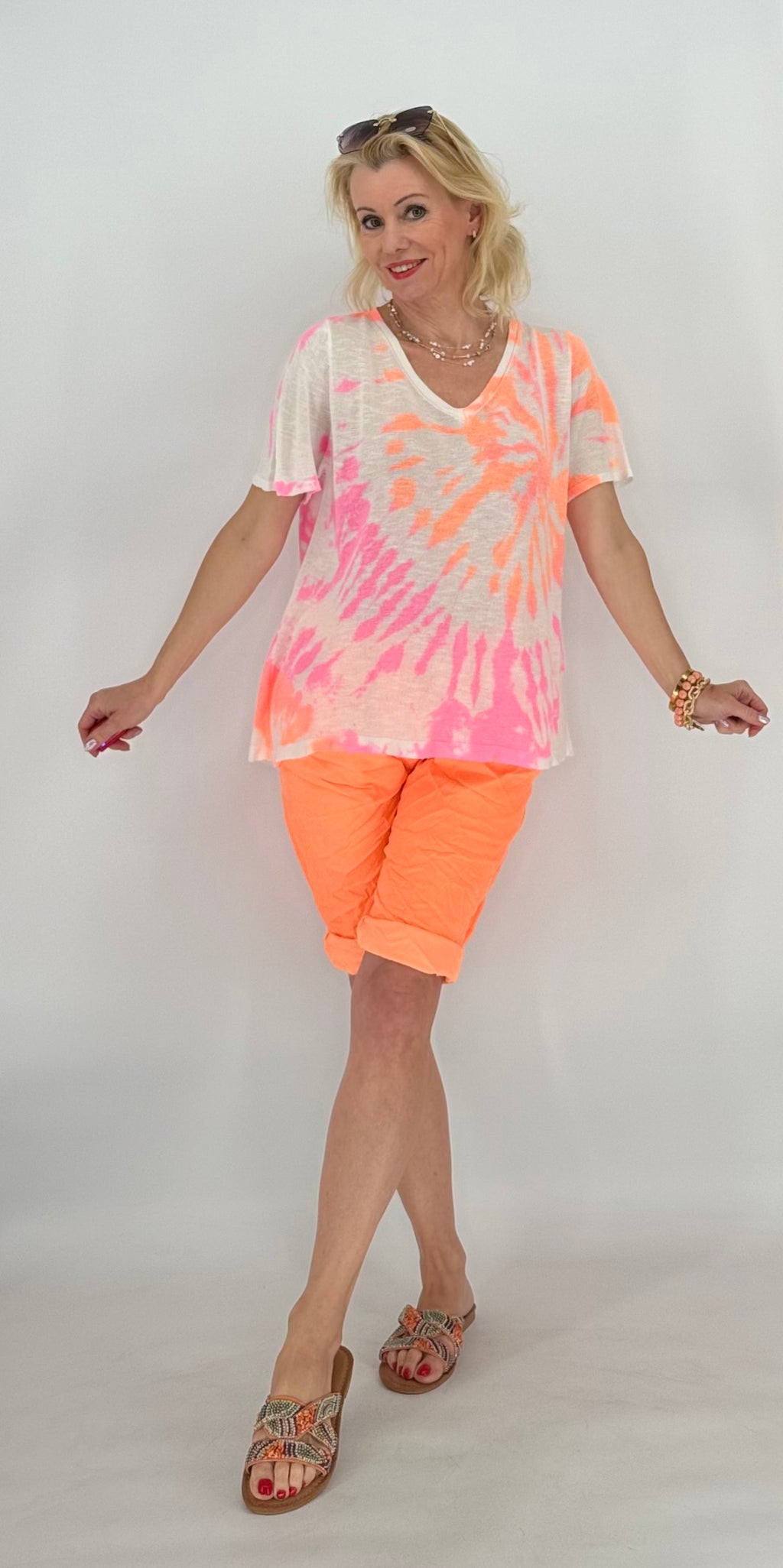 Shirt "Bunt Sommer", weiß