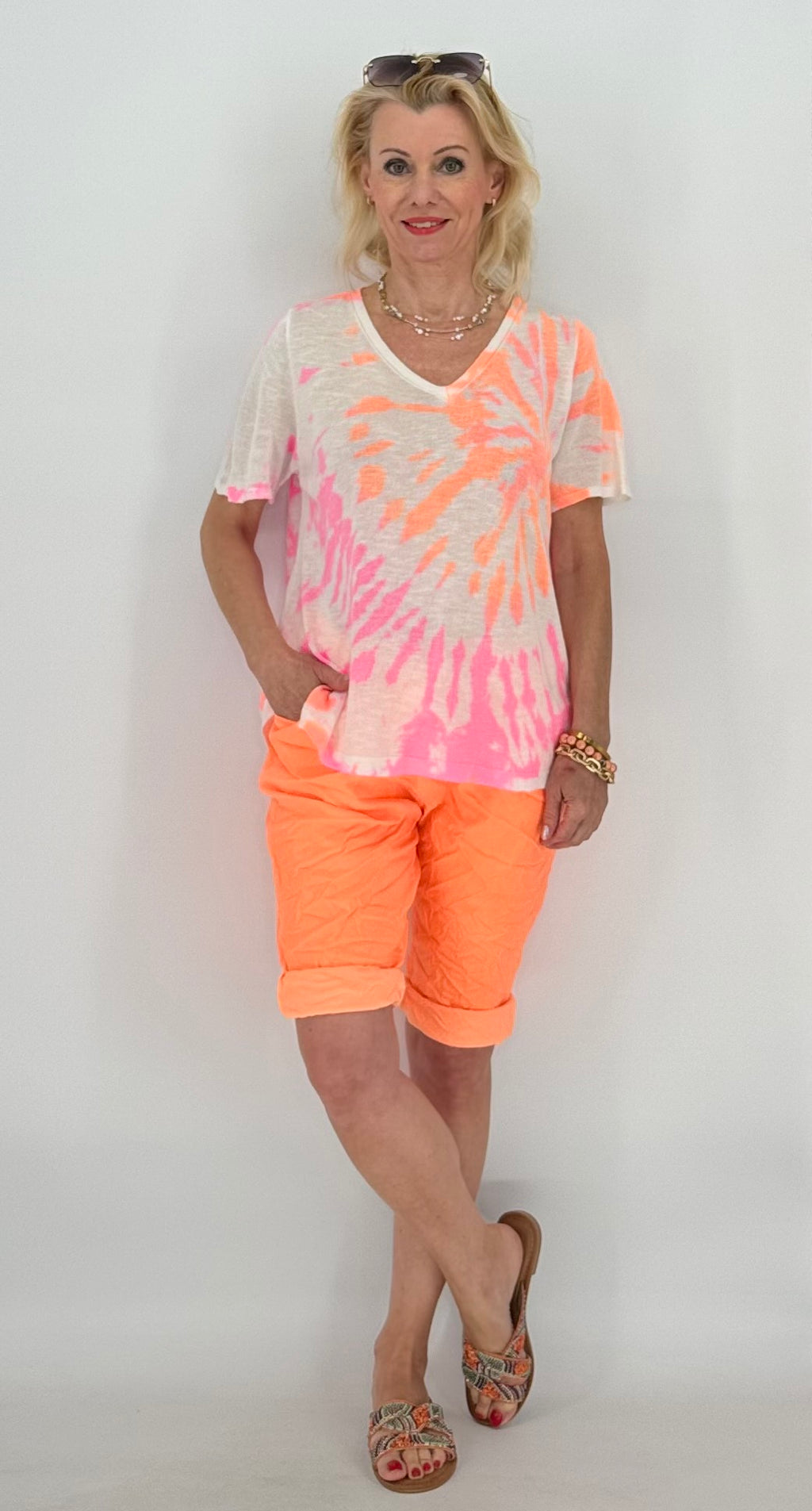 Shirt "Bunt Sommer", weiß