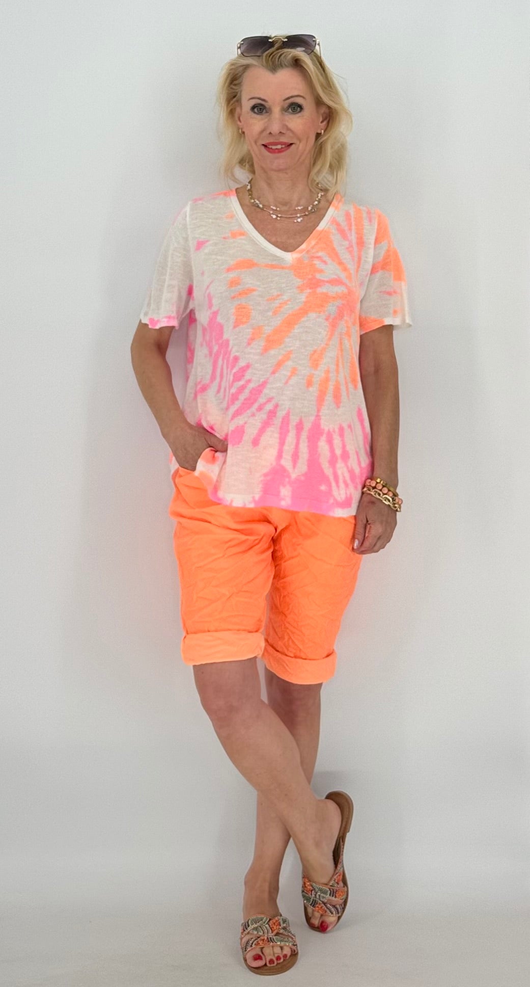 Shirt "Bunt Sommer", weiß