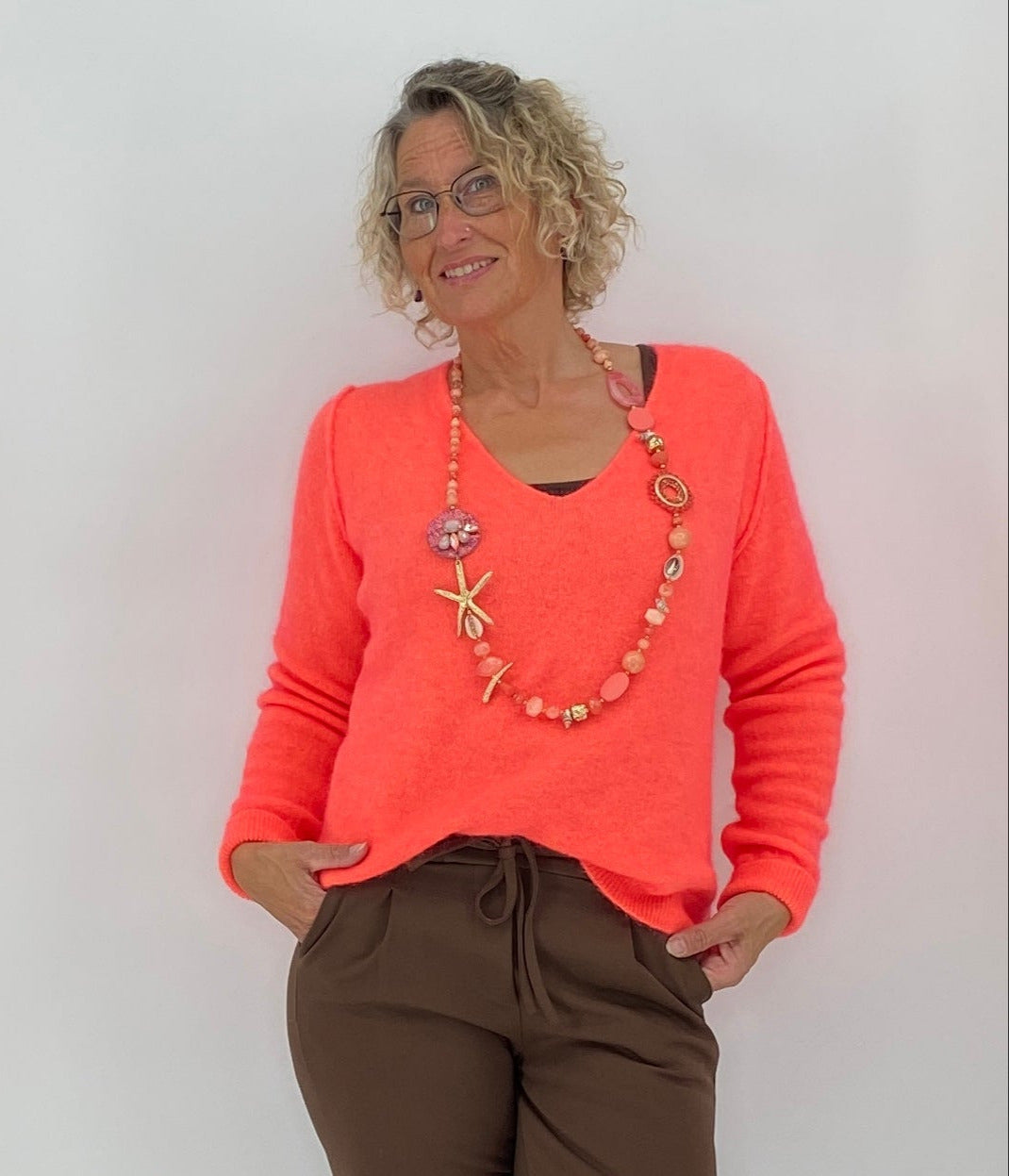 Pullover ESViViD Baby Alpaca, orange