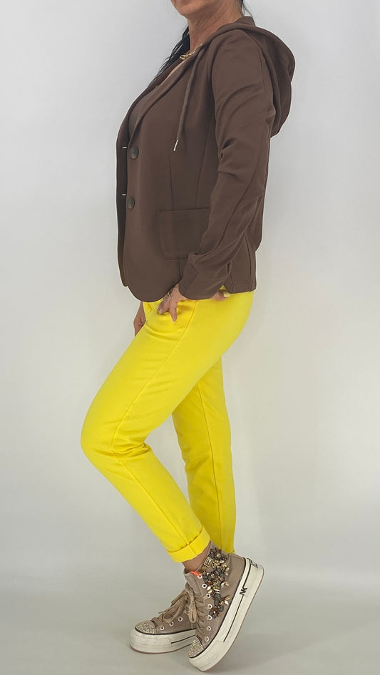 Blazer ESViViD, in Schokoladenbraun mit Kapuze
