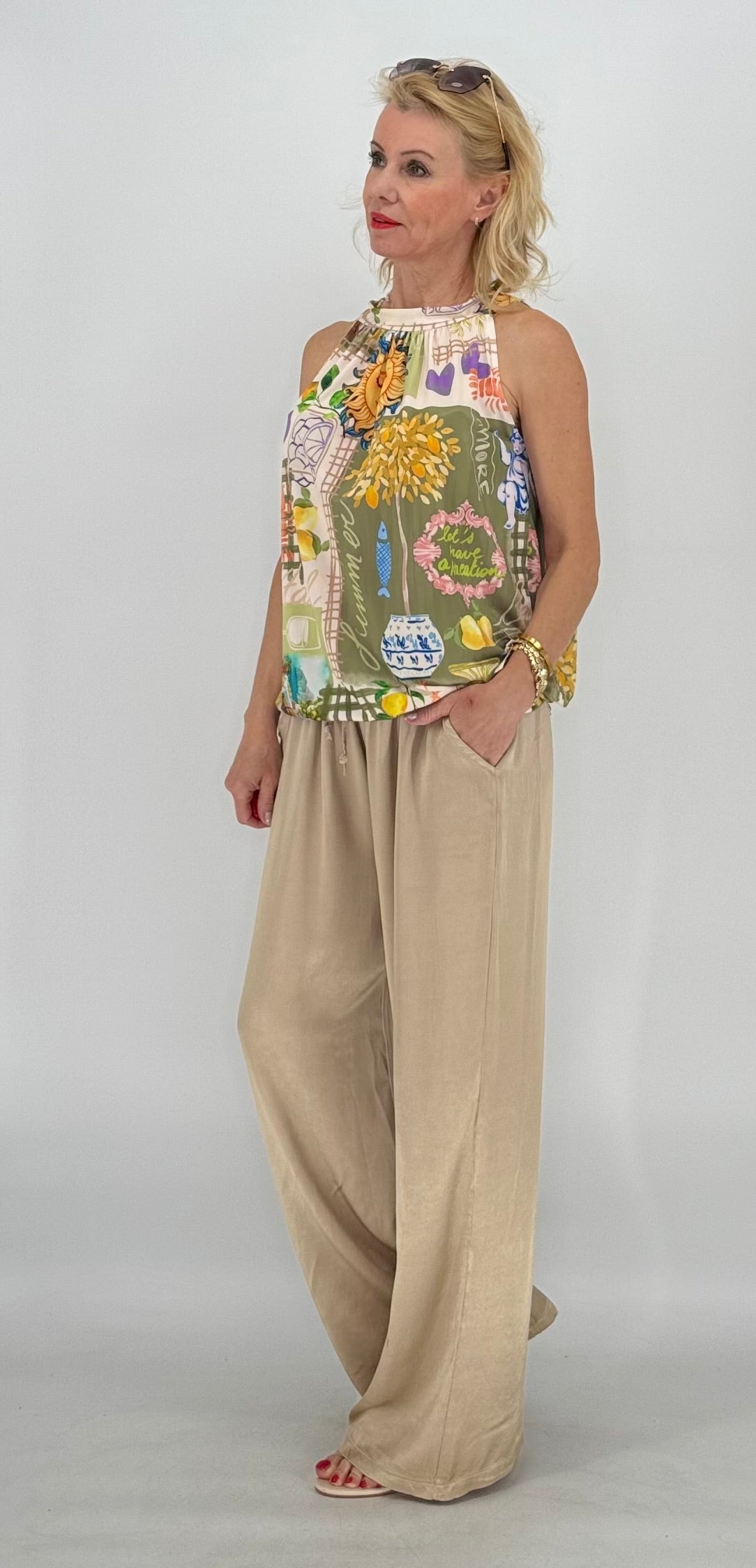 Hose mit Schimmereffekt