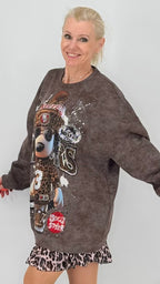 Oversized Sweatshirt mit Statement-Print