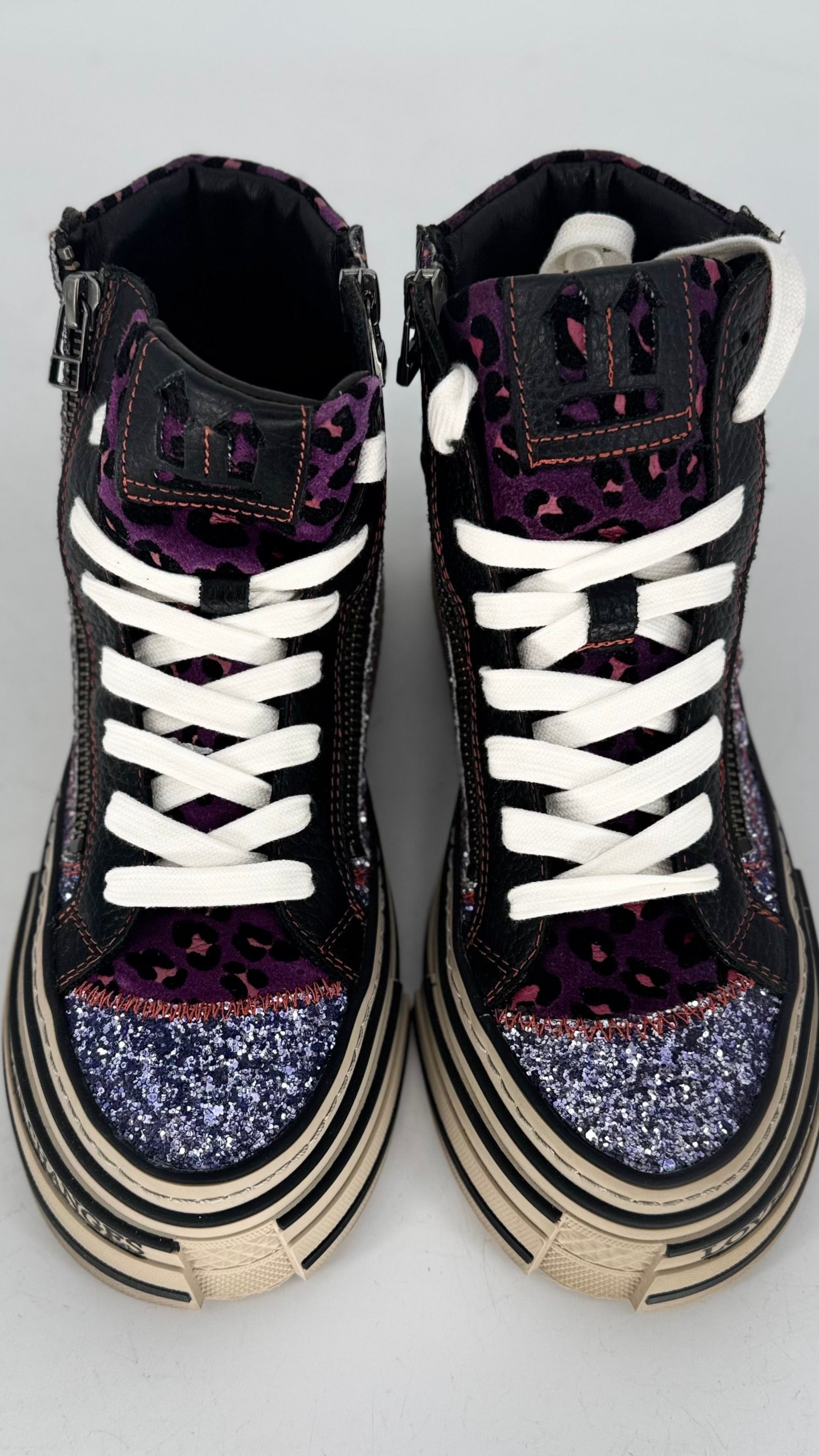 Sneaker Rebecca Purle/Blackmit Glitzer XY58-3 V3