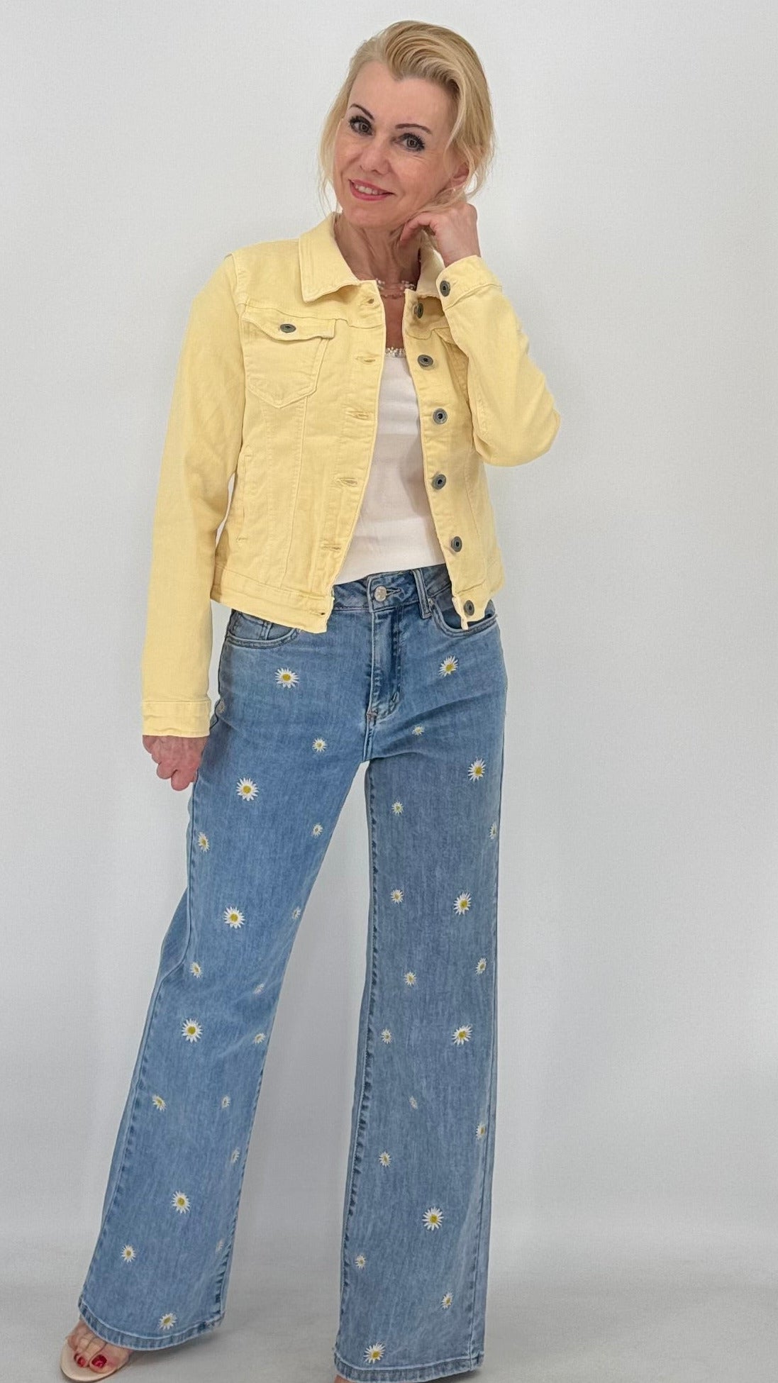 Jeans Jacke  in Gelb