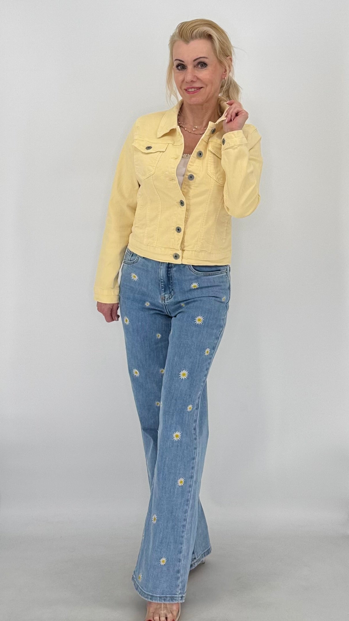 Jeans Jacke  in Gelb