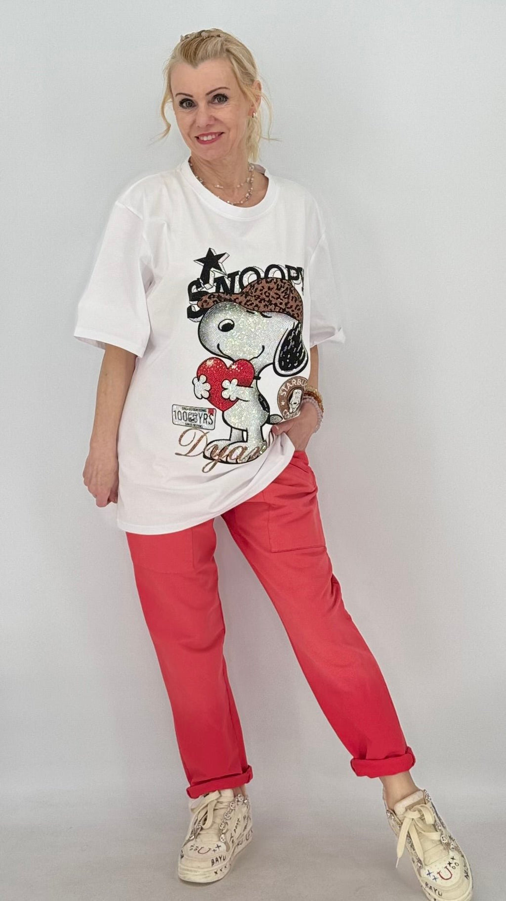 Glitzer "Snoopy" T-Shirt - By Elena FashionBy Elena Fashion
