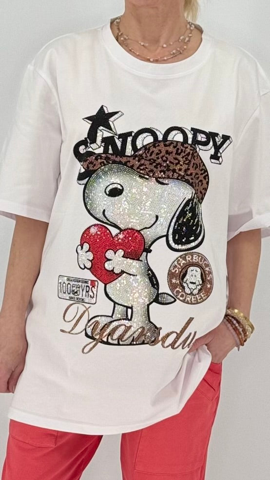 Glitzer "Snoopy" T-Shirt