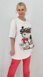 Glitzer "Snoopy" T-Shirt - By Elena FashionBy Elena Fashion