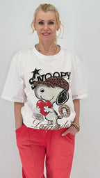 Glitzer "Snoopy" T-Shirt - By Elena FashionBy Elena Fashion