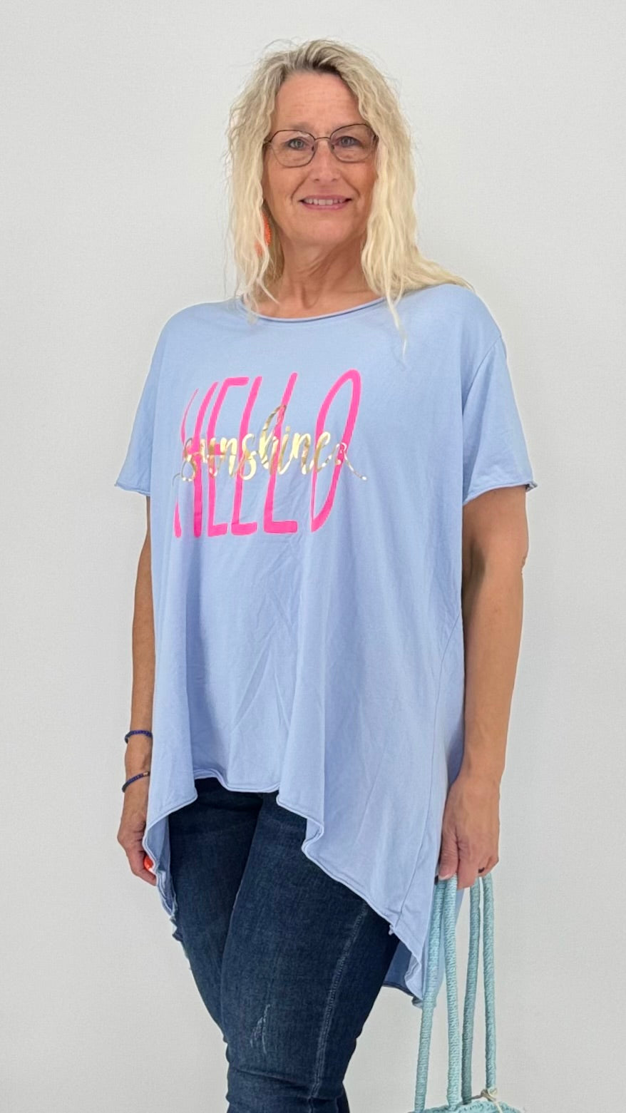 Oversize Shirt "Hello Sunshine" in vier Farbvarianten