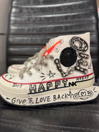 Sneaker NAN-KU , Plateau weiß"Happy"