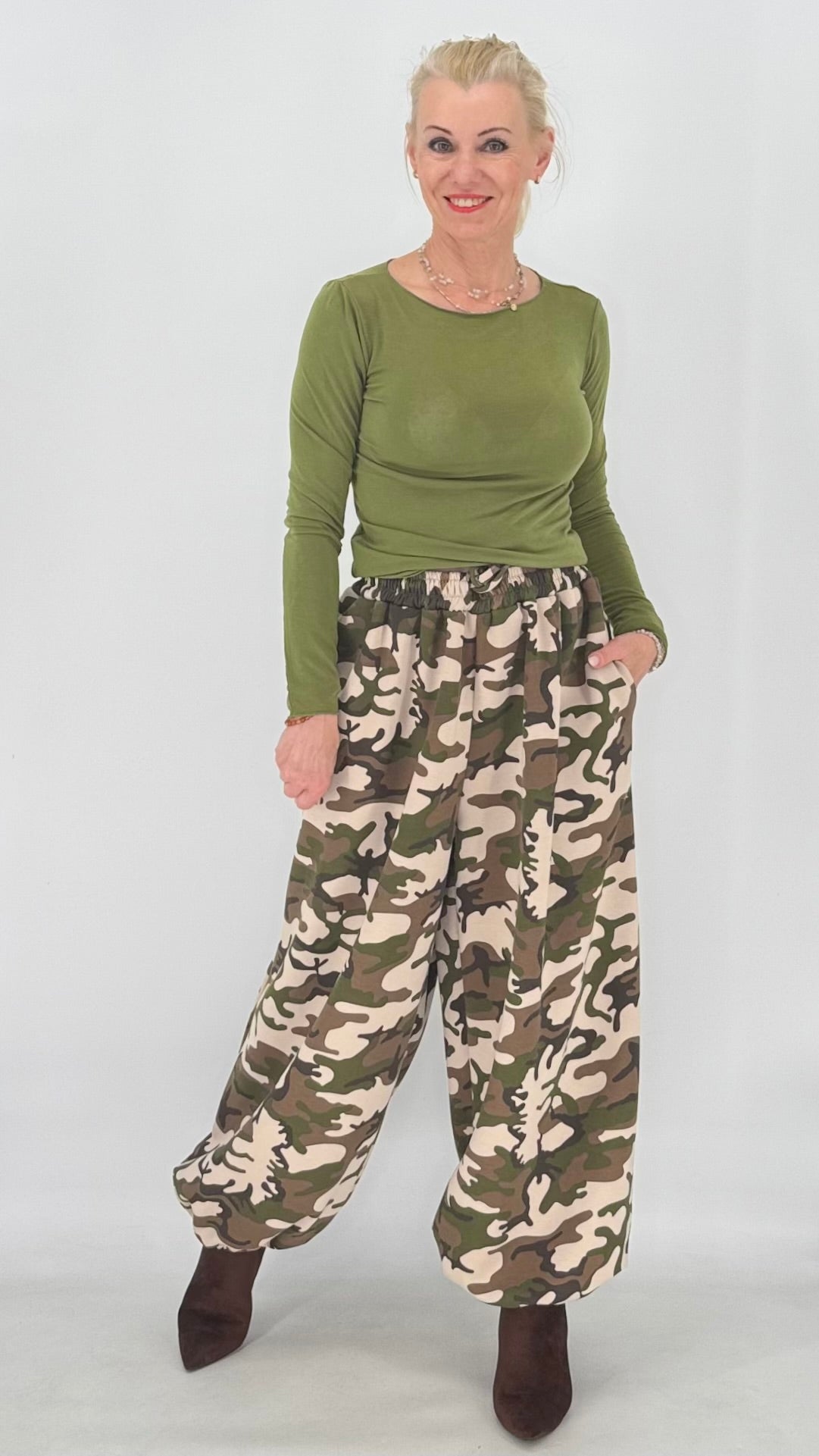 Camouflage-Hose in Beige