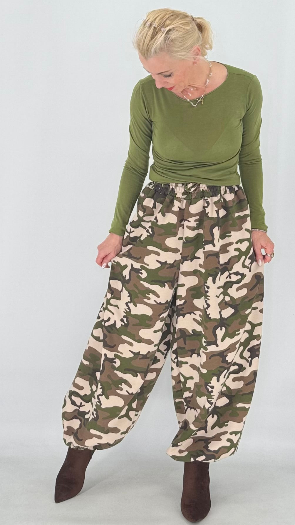 Camouflage-Hose in Beige