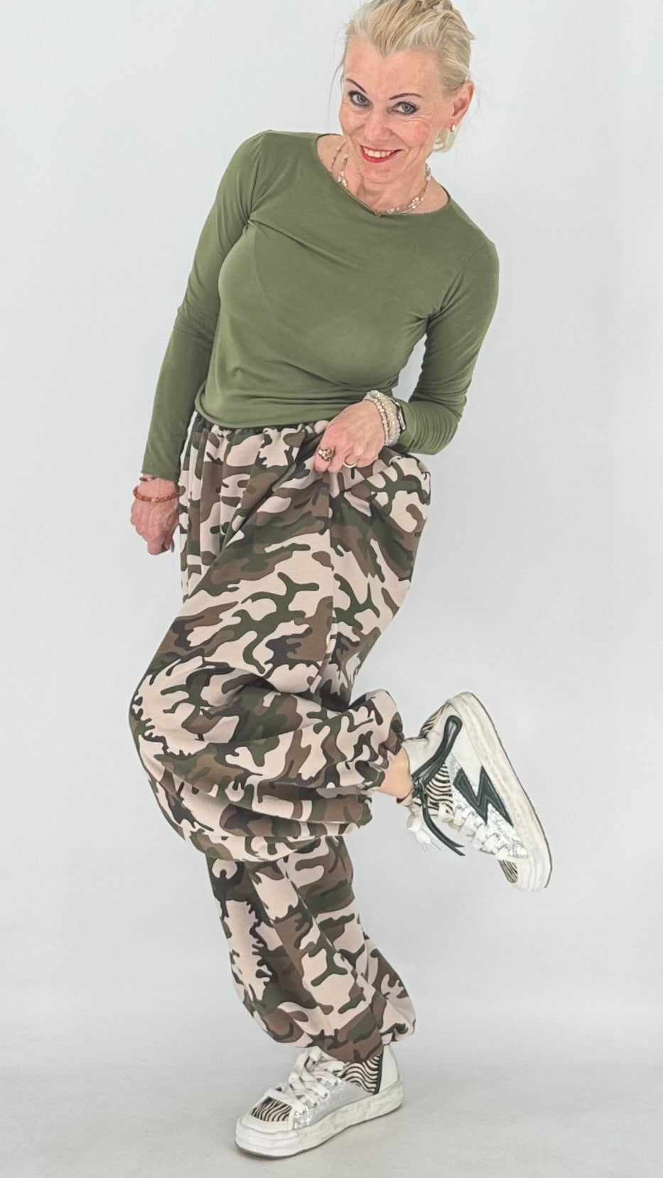 Camouflage-Hose in Beige