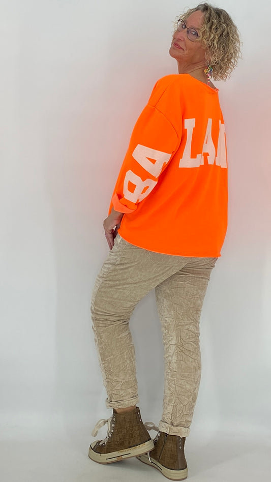 Sweatshirt in orange, balance