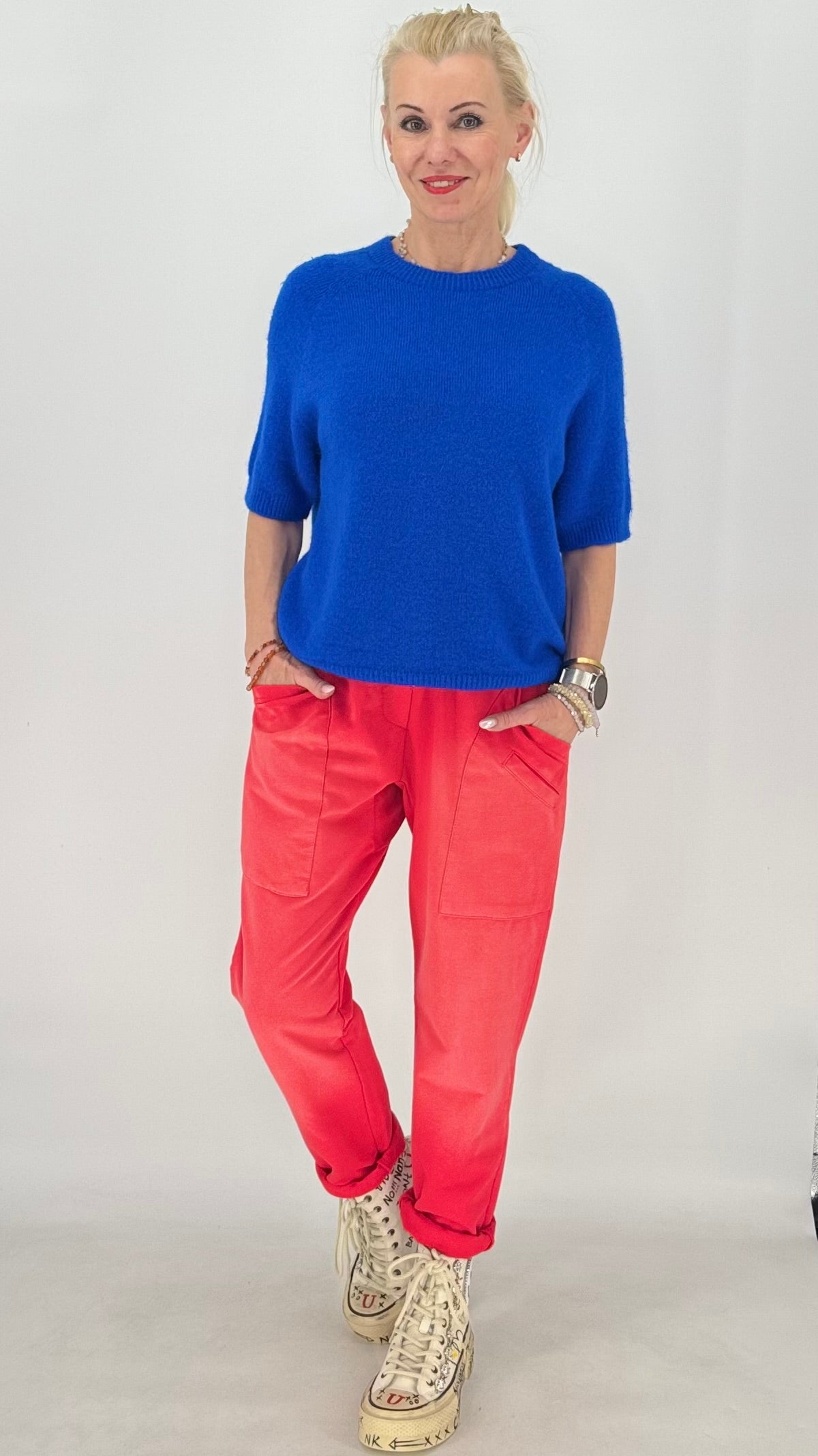 Kuscheliger Pullover mit Baby-Alpaka – Royal Blue