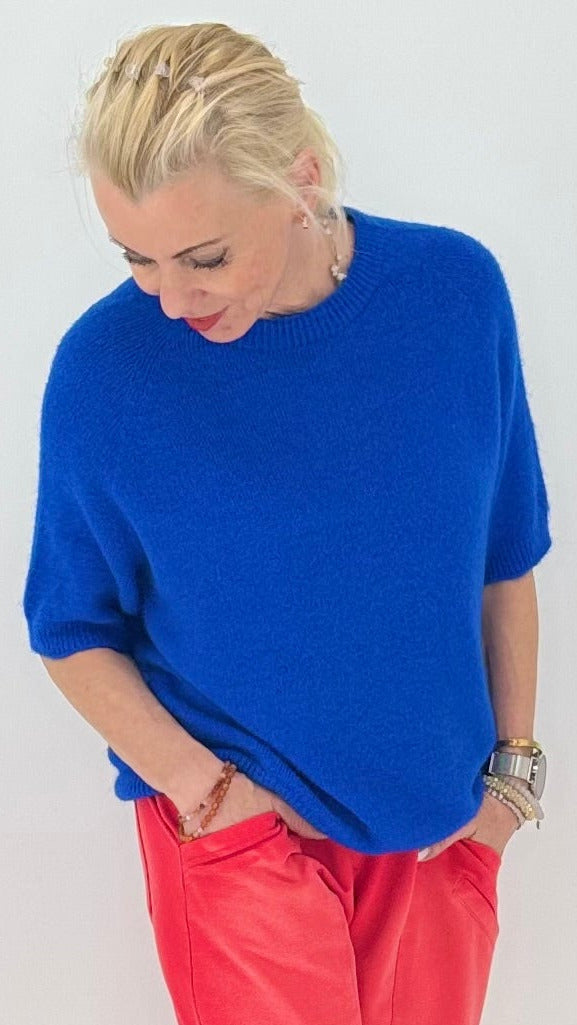 Kuscheliger Pullover mit Baby-Alpaka – Royal Blue