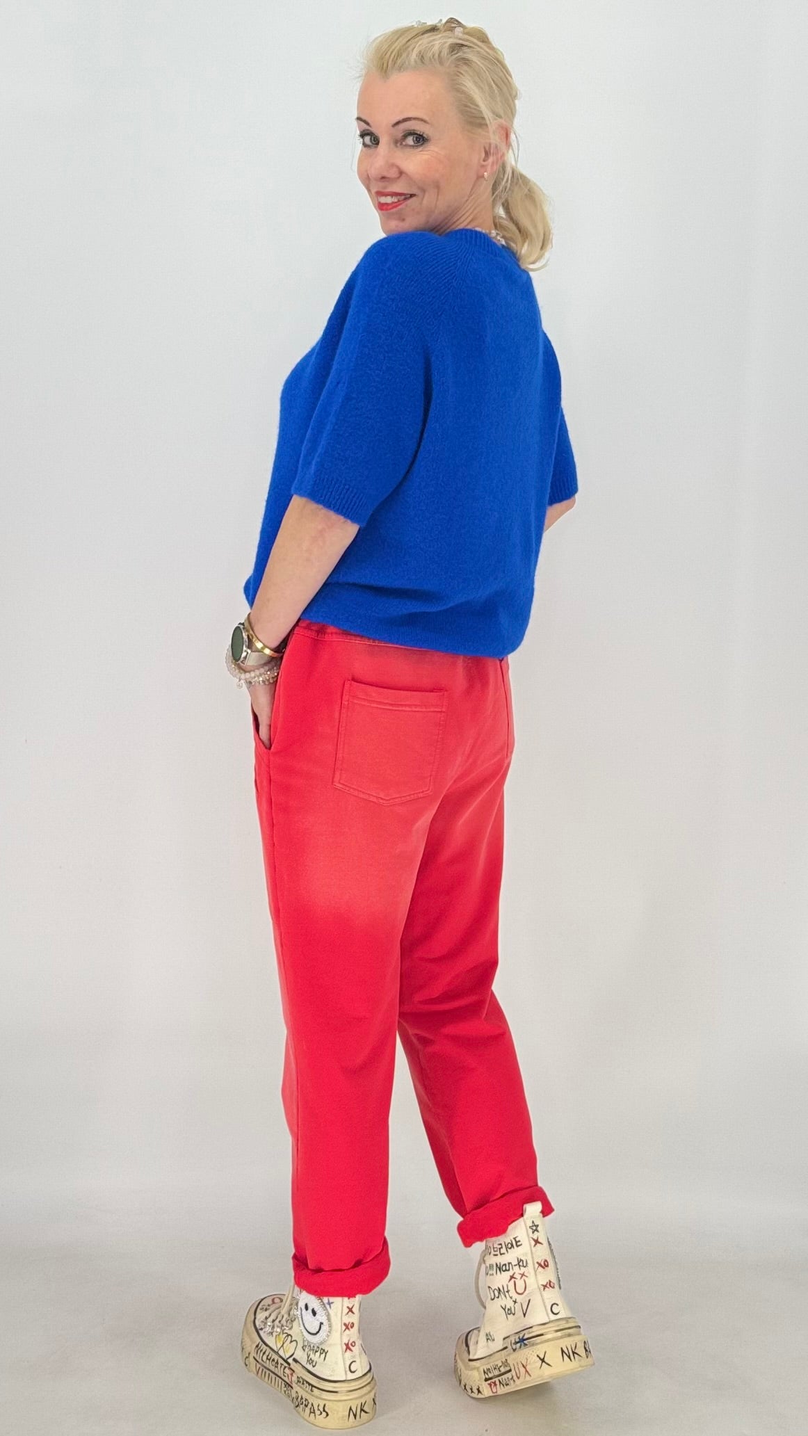 Kuscheliger Pullover mit Baby-Alpaka – Royal Blue