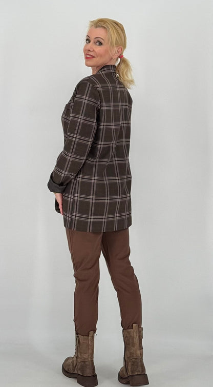 ESViViD Blazer kariert, braun