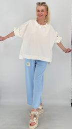 Cozy Sweatshirt in Weiß - By Elena FashionBy Elena Fashion