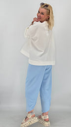 Cozy Sweatshirt in Weiß - By Elena FashionBy Elena Fashion