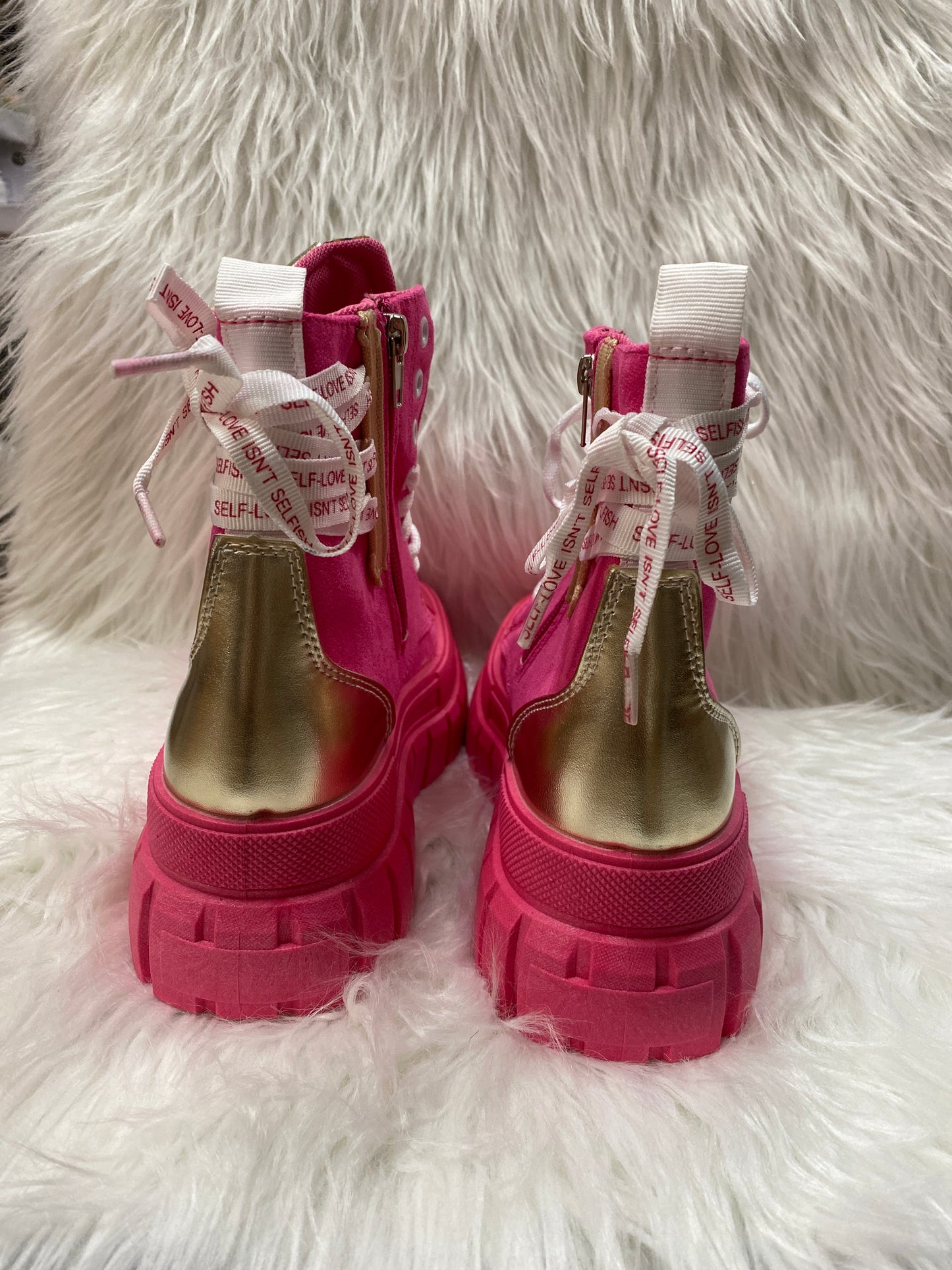 Boots pink mit gold