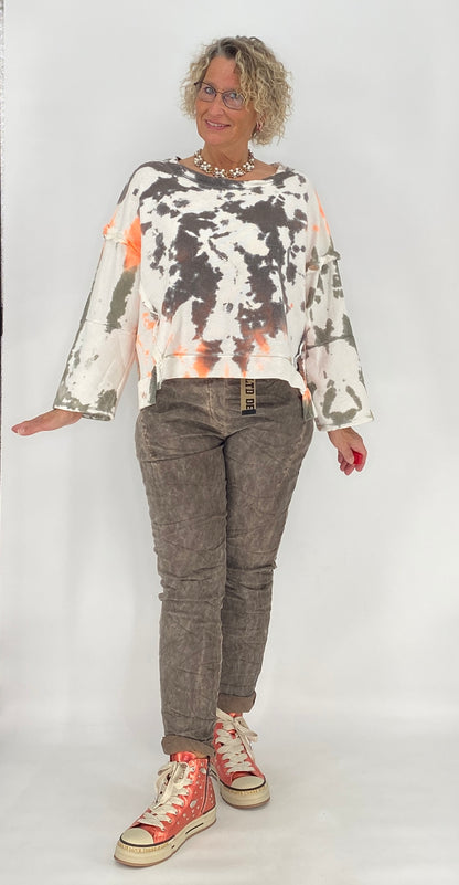 Sweatshirt "Bunt", orange, rosa, lila